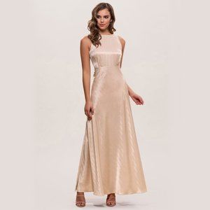 Luster Rose Gold Maxi Dress